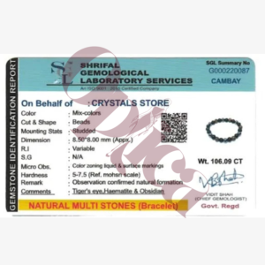 Oplica Natural Healing Crystals Triple Protection Bracelet