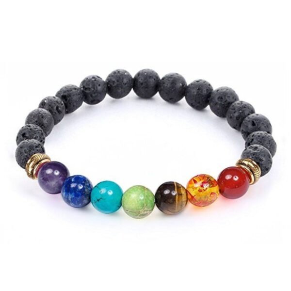 7 Chakra With lava Bracelet